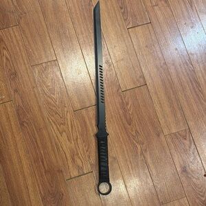 Black Sword with Serrated Edge